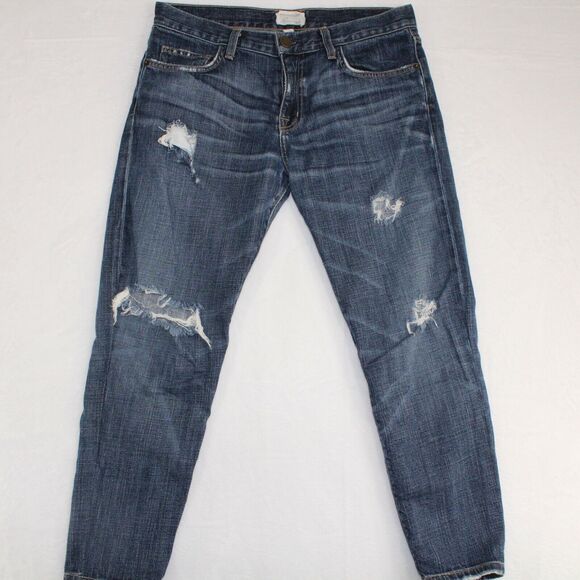 Current Elliott Denim Jeans Womens Size 26 Loved Destroy Skinny Blue Distressed - Picture 1 of 11